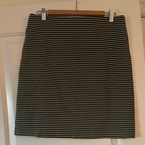 Old Navy Green and White Striped Pencil Skirt Size M
